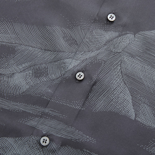 Chemise en ardoise, motif imprimé "paysage de montagne