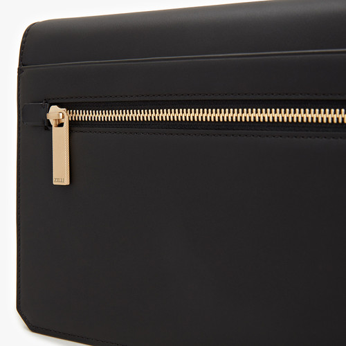 Black calfskin clutch bag, "Classic Business"