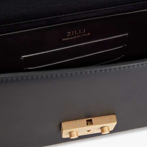 Black calfskin clutch bag, "Classic Business"