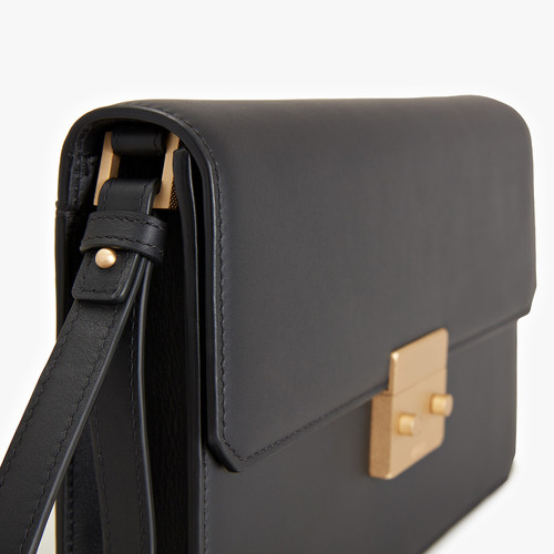 Black calfskin clutch bag, "Classic Business"