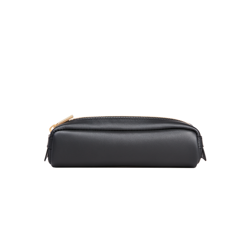Black zipped pencil case, "ZILLI Satin brass" Black zipped pencil case, "ZILLI Satin brass"