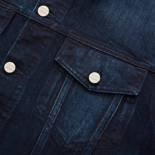 Dark blue denim jacket with ZILLI patch Dark blue denim jacket with ZILLI patch