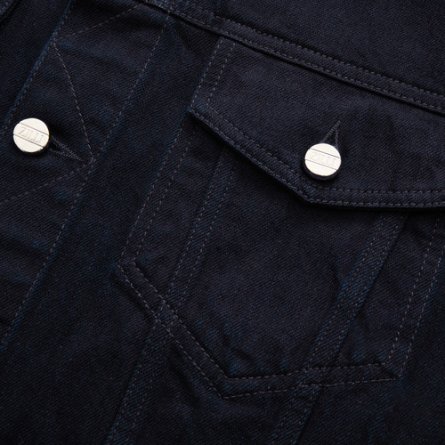 Dark Navy denim jacket with suede ZILLI patch