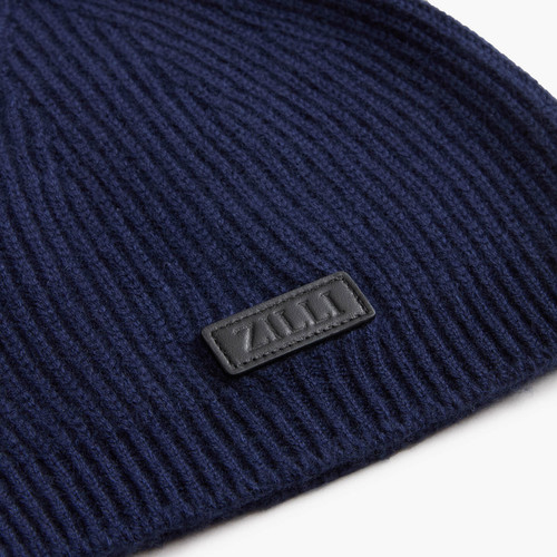 Dark Navy hat,"ZILLI Detail English Point", lambskin patch