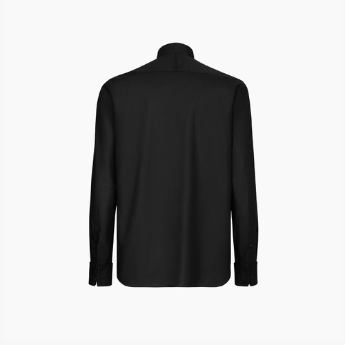 Black tuxedo shirt, with piquet breastplate Black tuxedo shirt, with piquet breastplate