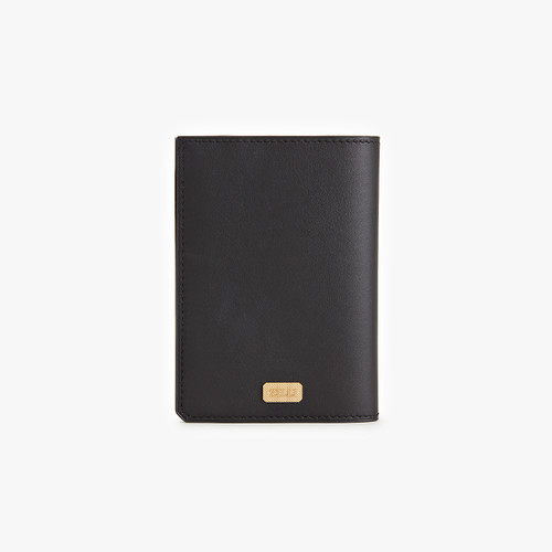 Black Passport holder, "Zilli Satin Brass"