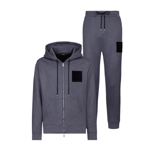 Smoke Grey Jogging Set, Hooded Sweater