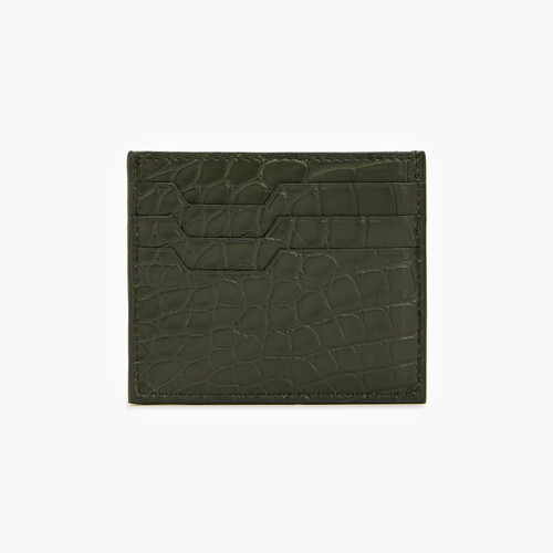 Dark Green alligator CC7 credit card holder