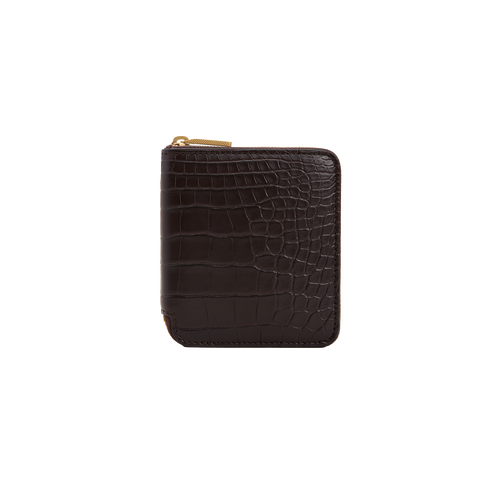 Brown zip around wallet, small size