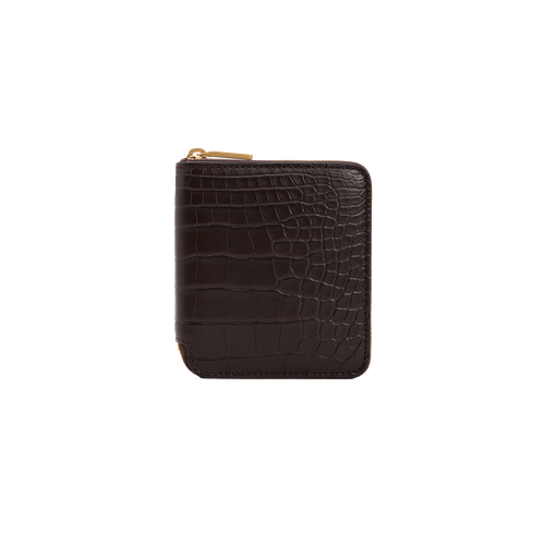 Brown zip around wallet, small size
