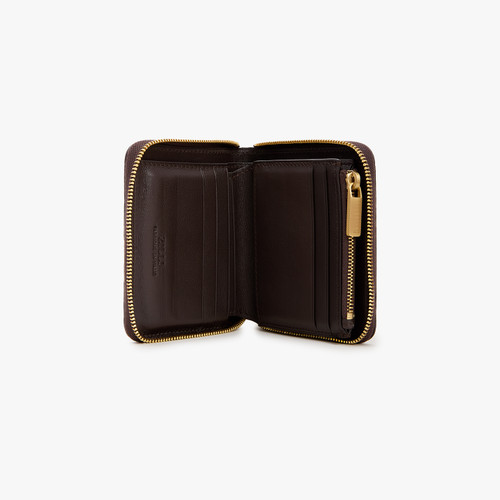 Brown zip around wallet, small size
