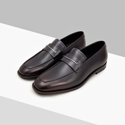 Black mocassin, "Metal Z"