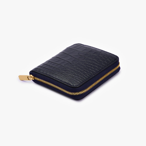 Blue Navy zip around wallet, small size Blue Navy zip around wallet, small size