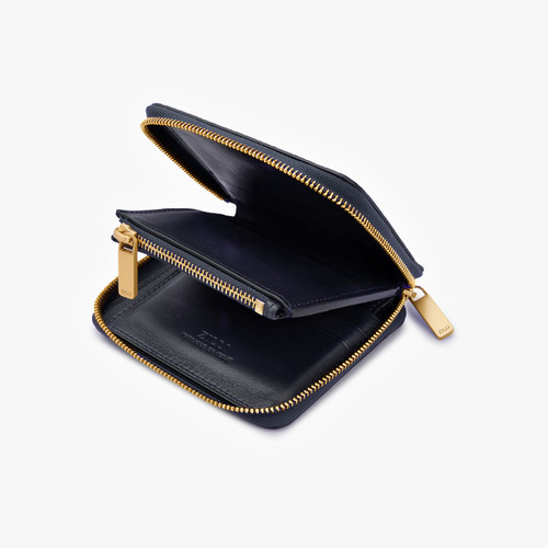 Blue Navy zip around wallet, small size Blue Navy zip around wallet, small size