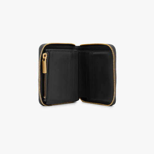 Alligator black zip around wallet, small size
