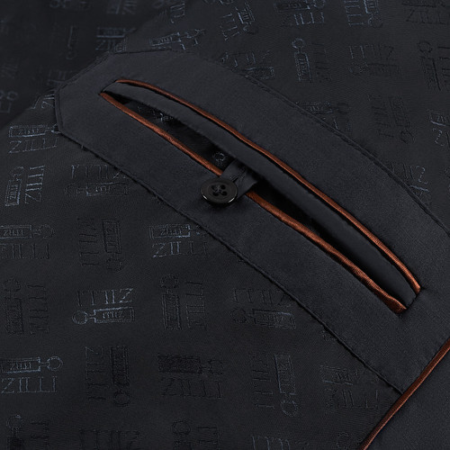 Black long padded coat, removable hood