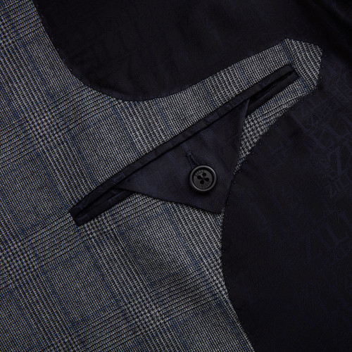 Checked light charcoal "couture" jacket, "New London"