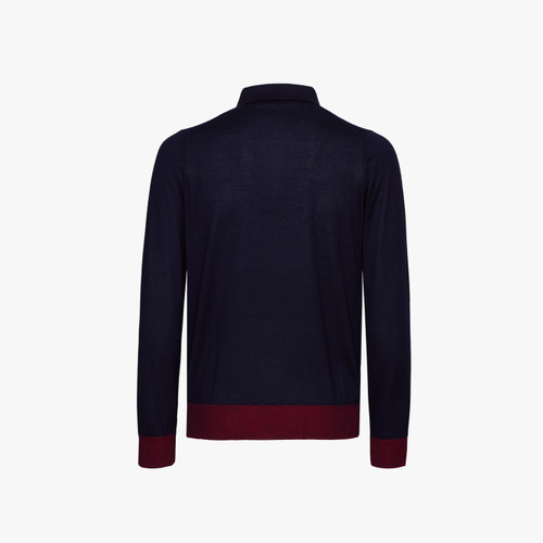 Navy blue buttoned polo  