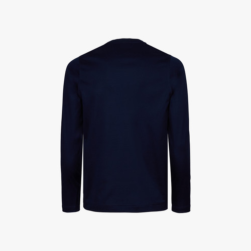 Dark navy T-Shirt, long sleeves, « Snake » embroidery