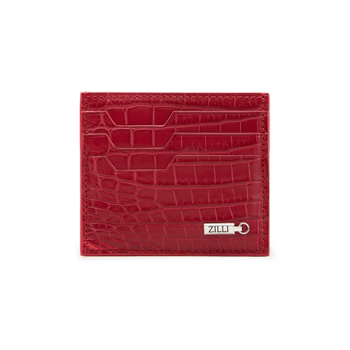 Ruby crocodile CC7 credit card holder