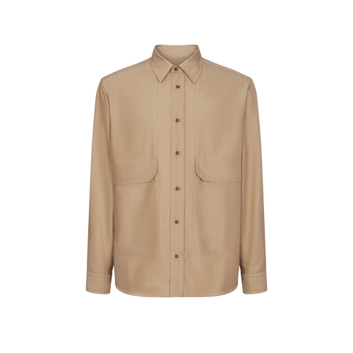 Pale camel classic shirt, two pockets Pale camel classic shirt, two pockets