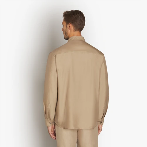 Pale camel classic shirt, two pockets