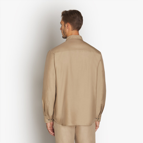 Pale camel classic shirt, two pockets