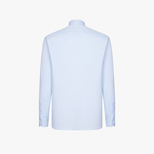 Oxford blue classic plain shirt "Voyageur"