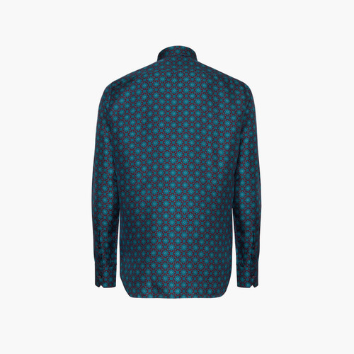 Deep malachite classic shirt, "Floral" pattern Deep malachite classic shirt, "Floral" pattern