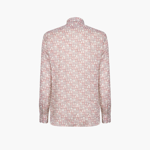 Natural white classic shirt, "ZILLI" monogram  Natural white classic shirt, "ZILLI" monogram