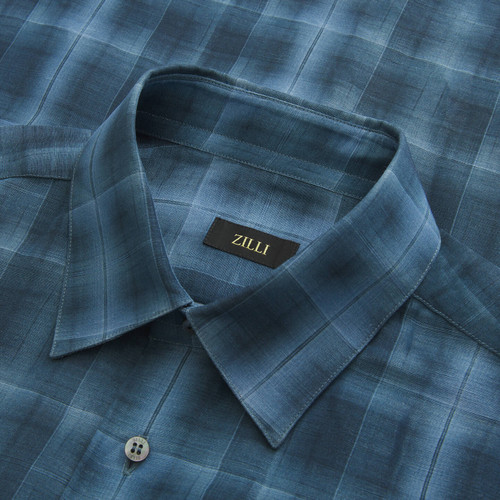 Dark green classic checked shirt