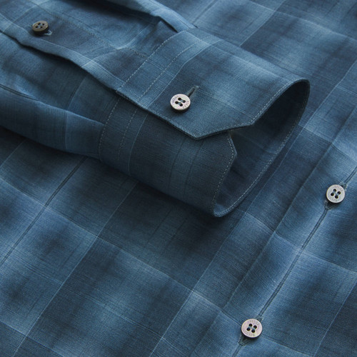 Dark green classic checked shirt