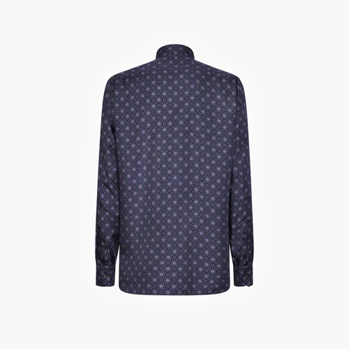Purple classic shirt, "Floral" pattern