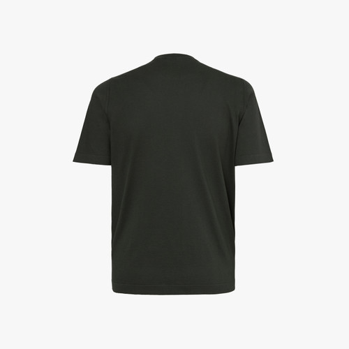 Pull col rond vert militaire, broderie "Big Lion"