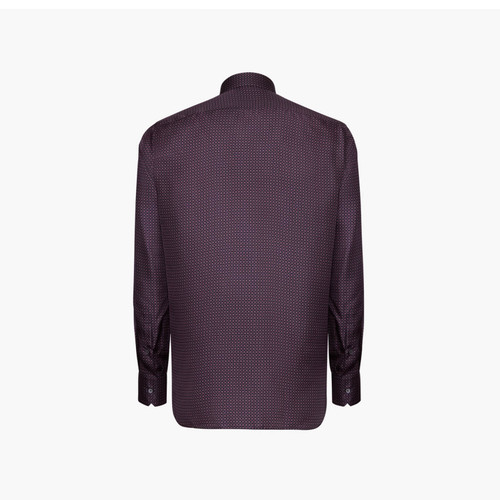 Deep cherry classic shirt, "Geometric" pattern Deep cherry classic shirt, "Geometric" pattern