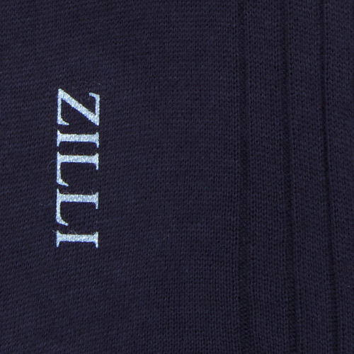 Dark navy mid-calf socks in cotton Dark navy mid-calf socks in cotton