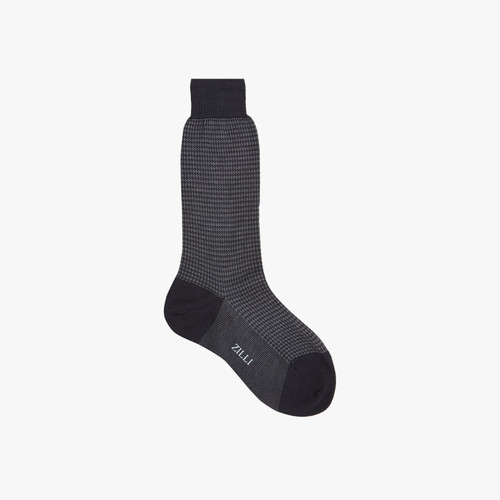 Light Charcoal mid-calf socks in cotton Light Charcoal mid-calf socks in cotton