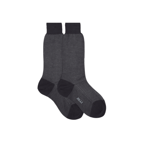 Light Charcoal mid-calf socks in cotton