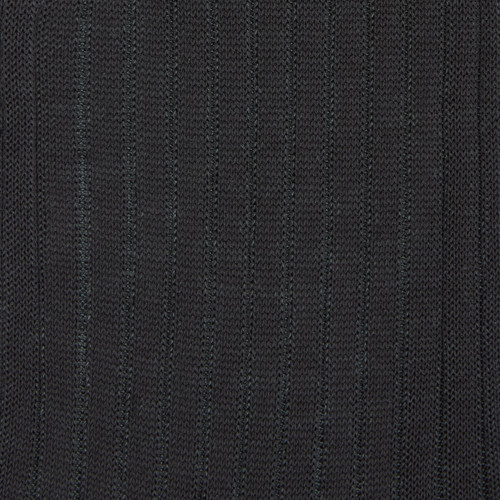 Chaussettes mi-mollet en coton rayé noir et vert foncé Chaussettes mi-mollet en coton rayé noir et vert foncé
