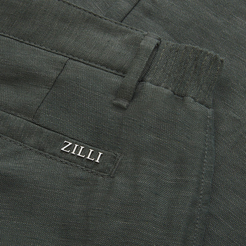Deep military trousers, slim fit, "ZILLI" lettering Deep military trousers, slim fit, "ZILLI" lettering