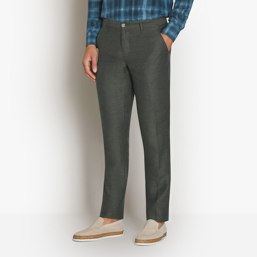 Deep military trousers, slim fit, "ZILLI" lettering