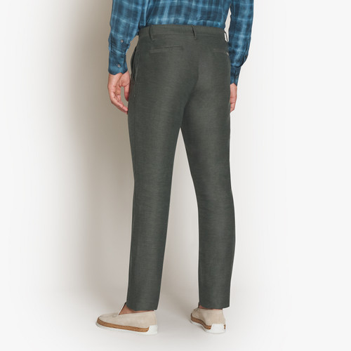 Deep military trousers, slim fit, "ZILLI" lettering