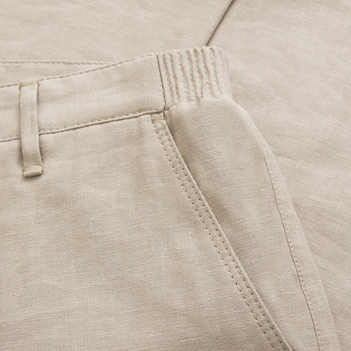 Beige bermuda shorts, slim fit, "ZILLI" lettering