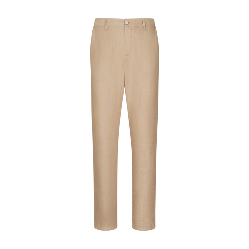 Camel trousers, slim fit, "ZILLI" lettering
