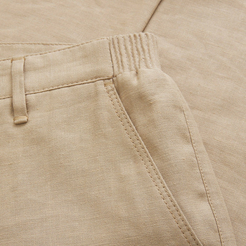 Camel trousers, slim fit, "ZILLI" lettering