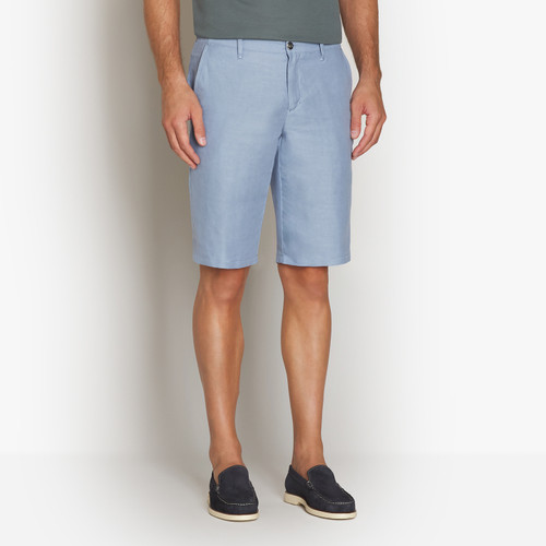 Blue sky bermuda shorts, slim fit, "ZILLI" lettering