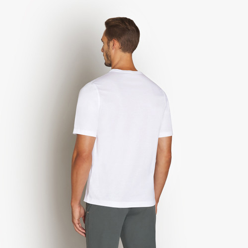 White T-shirt, "Maison ZILLI EST 1965" embroidery 