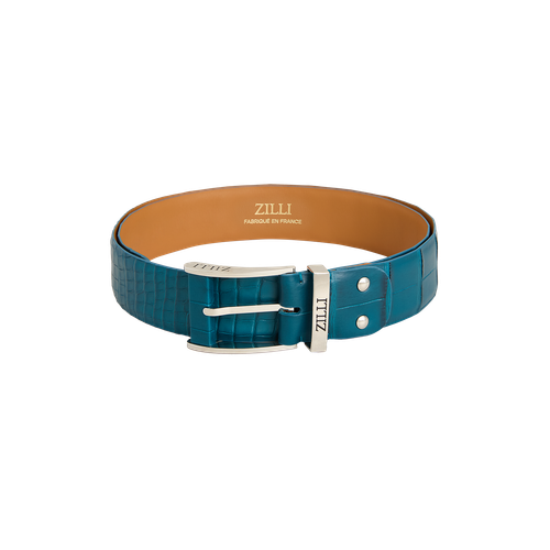 Emerald crocodile belt, 40 mm, "Drop" buckle