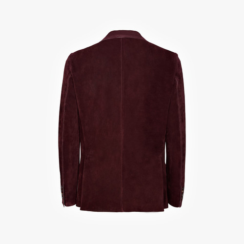Deep cherry jacket, triple stitching