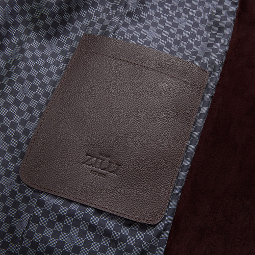 Deep cherry jacket, triple stitching